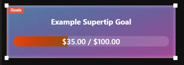 The Goals settings screen in the Creator Dashboard
