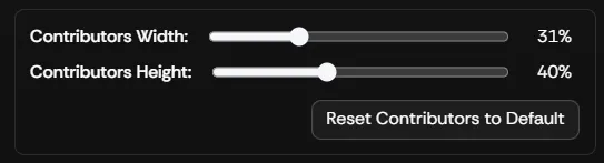 The Contributor layer settings panel