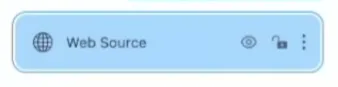 The Evmux layer type menu with the Web Source option
