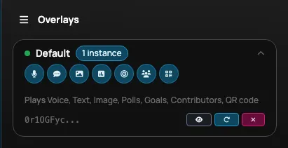The Expand and Collapse additional settings control on an overlay row