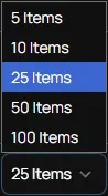 The Items Per Page control for setting how many tips appear in the queue